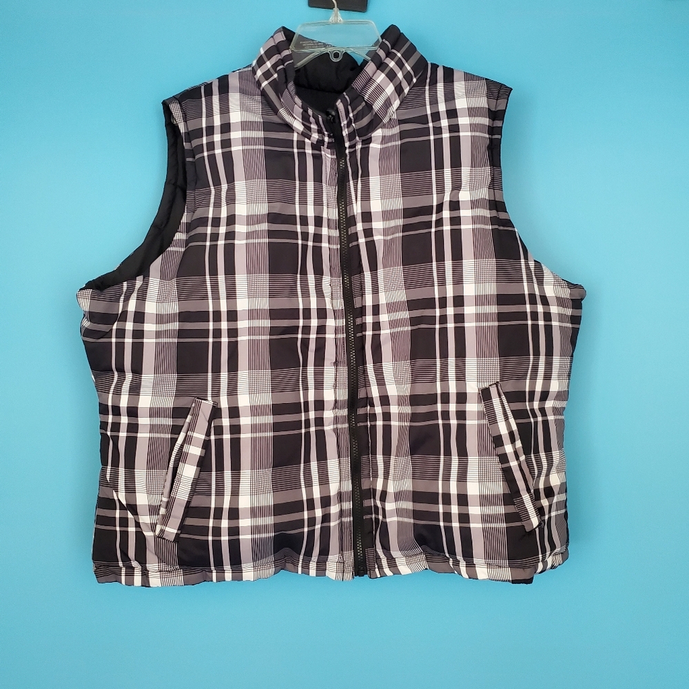 Big Chill Reversible Vest Size 1X Puffer Zip Up